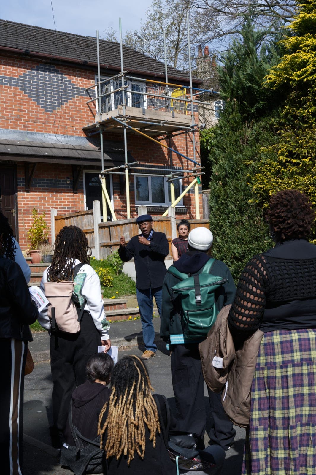 Site visit to a Frontline self-build housing project led by Claude Hendrickson