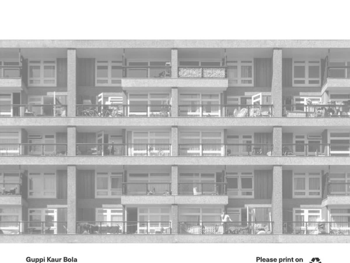 PLACEHOLDER (interim, pending final imagery): duotone photo of a community workshop session for Reimagining Public Health